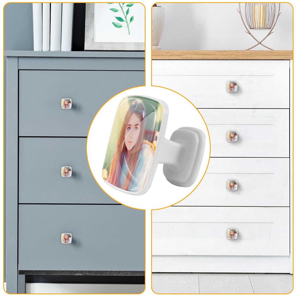 ABS Drawer Pulls Handle （quadrate）-12 pieces