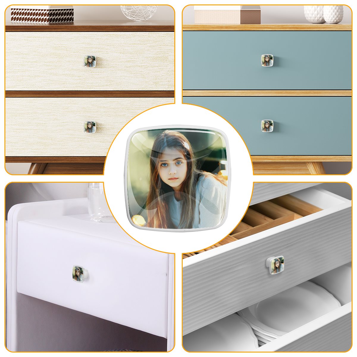 ABS Drawer Pulls Handle （quadrate）-12 pieces