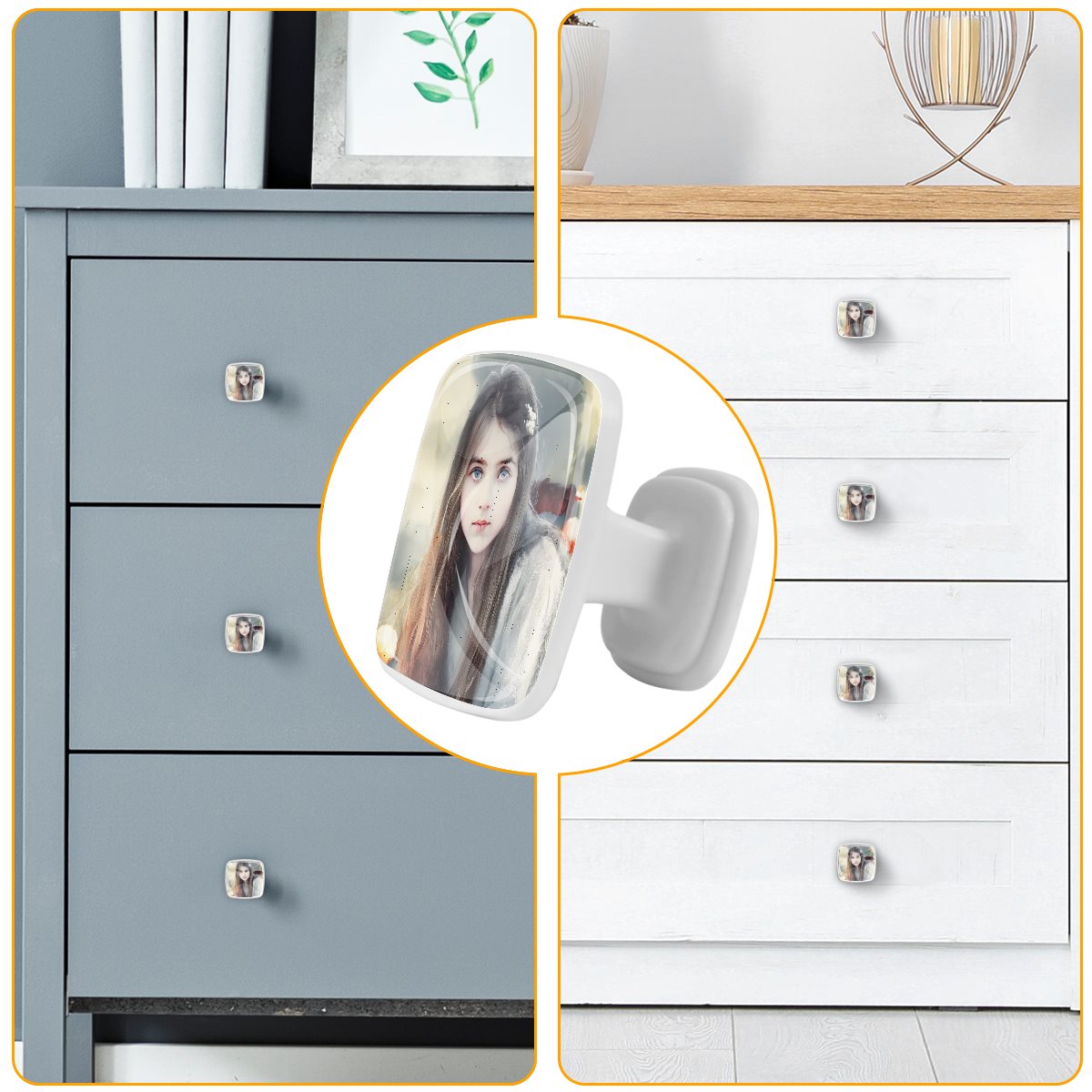 ABS Drawer Pulls Handle （quadrate）-12 pieces