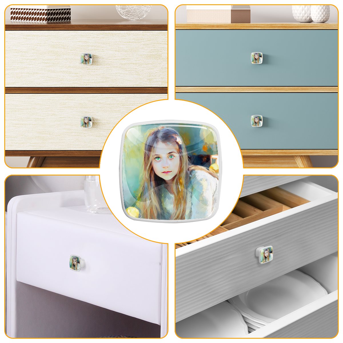 ABS Drawer Pulls Handle （quadrate）-12 pieces