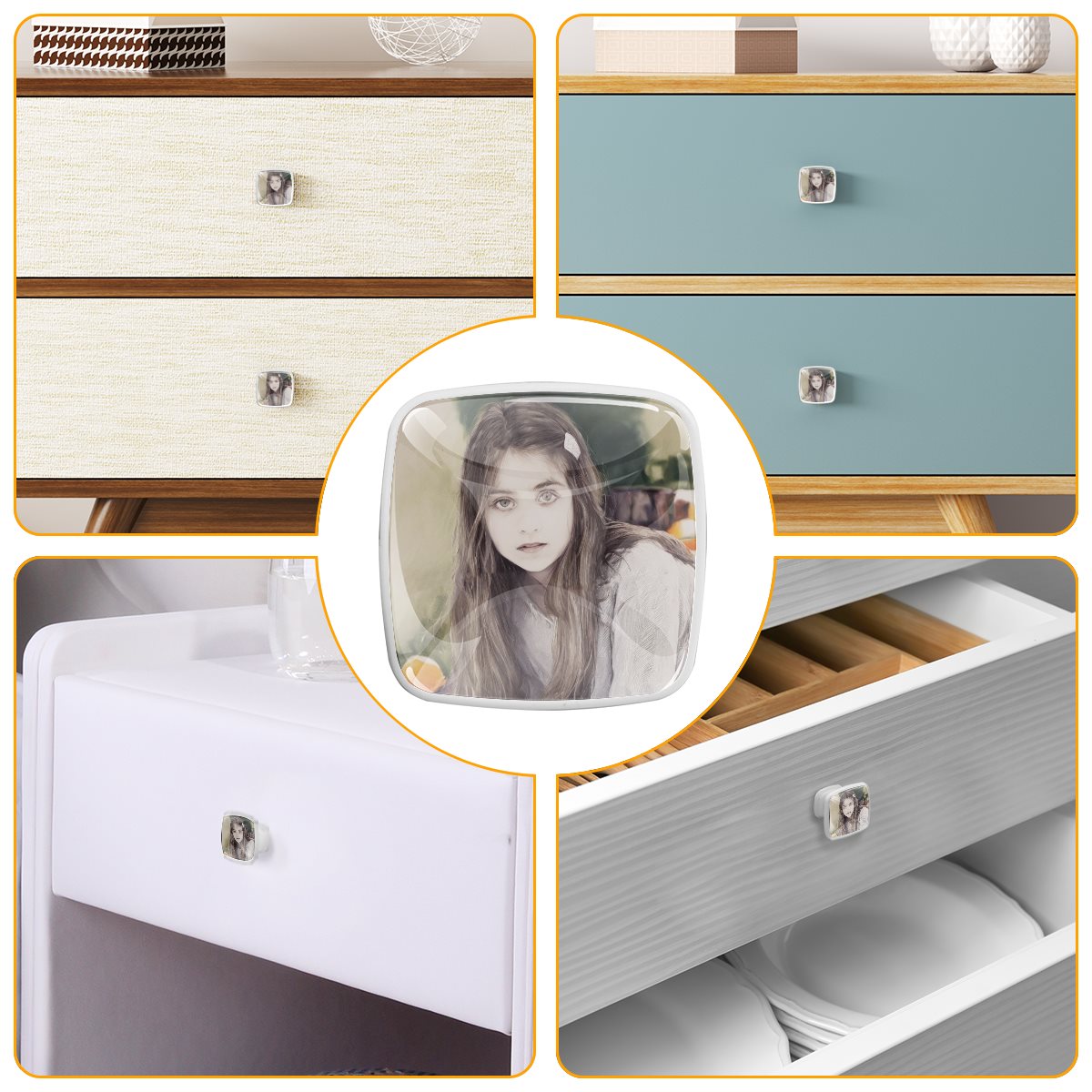 ABS Drawer Pulls Handle （quadrate）-12 pieces