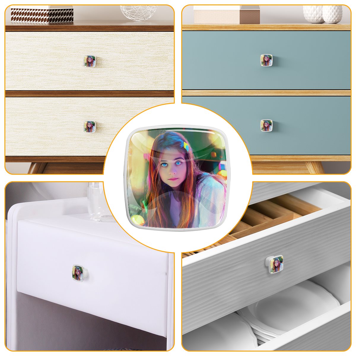 ABS Drawer Pulls Handle （quadrate）-12 pieces