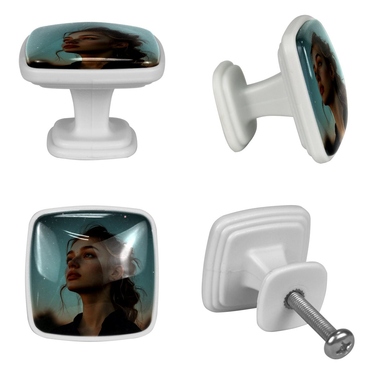 White Fluorescent drawer handle 4PC