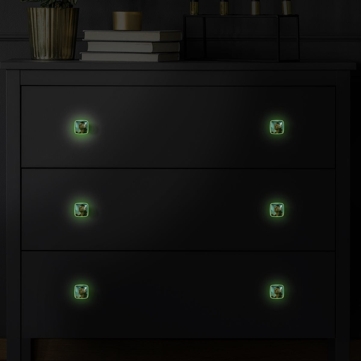 White Fluorescent drawer handle 4PC