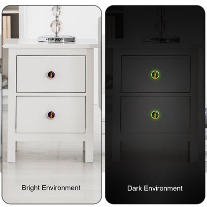 White Round Fluorescent drawer handle 4PC