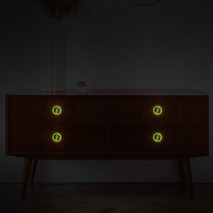 White Round Fluorescent drawer handle 4PC