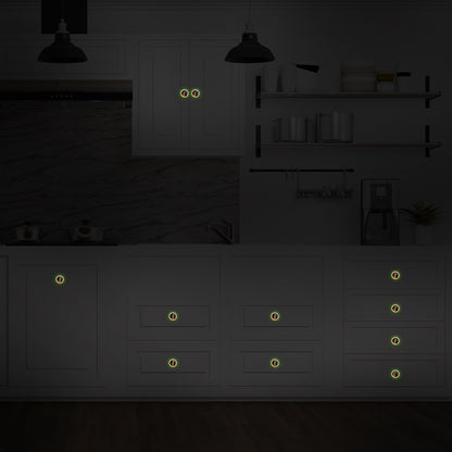 White Round Fluorescent drawer handle 4PC