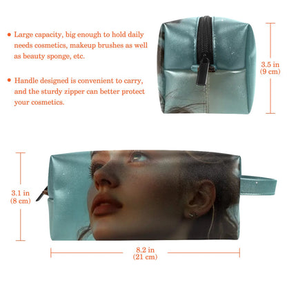 Waterproof cosmetic bag with handbag