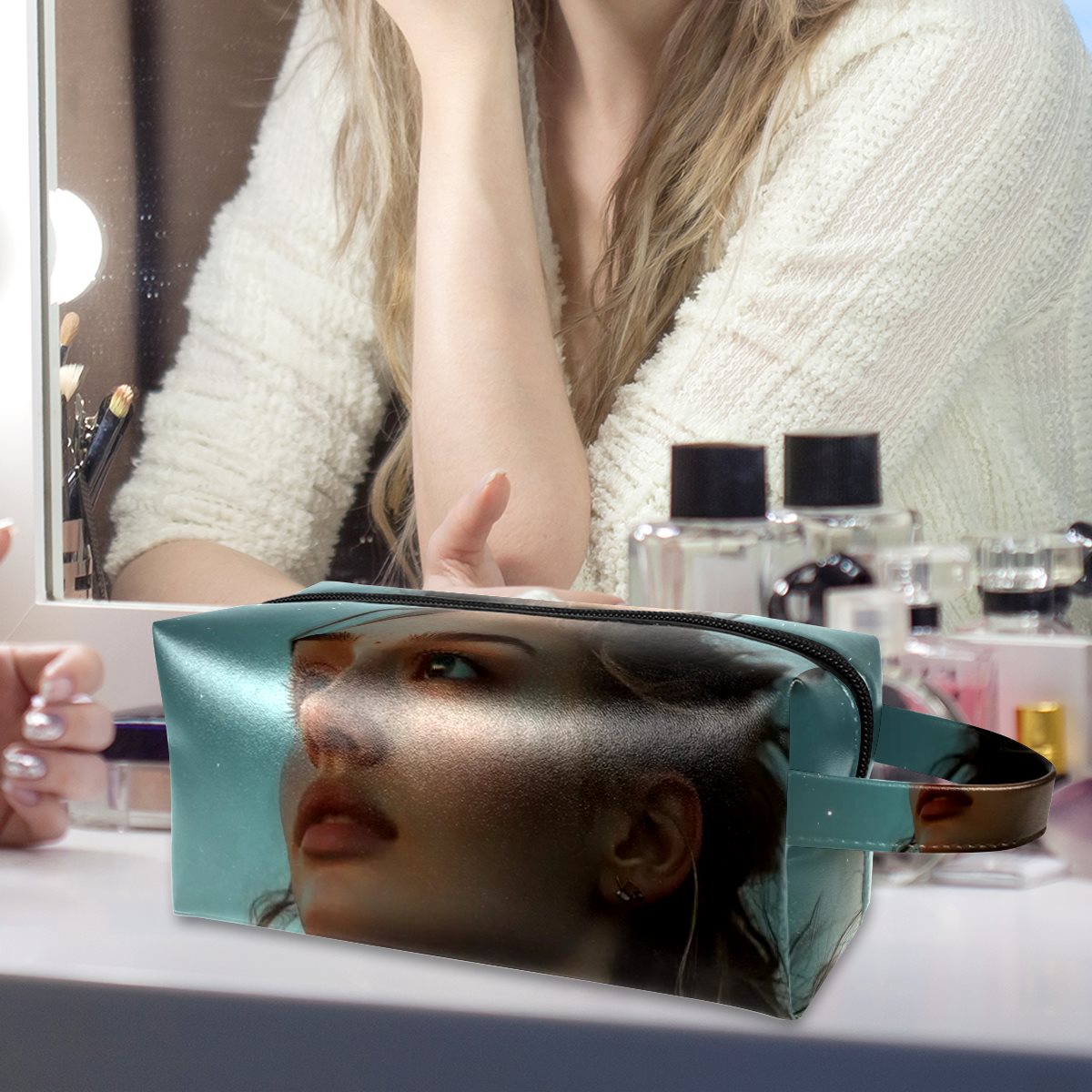 Waterproof cosmetic bag with handbag