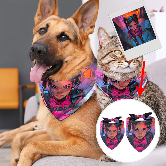 Chiffon pet scarf-001