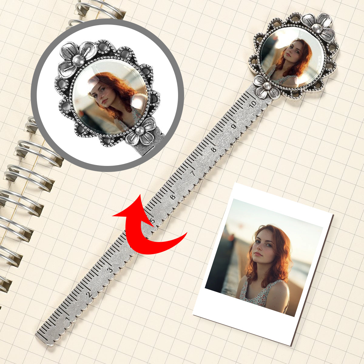 Stainless steel retro lace bookmarklet