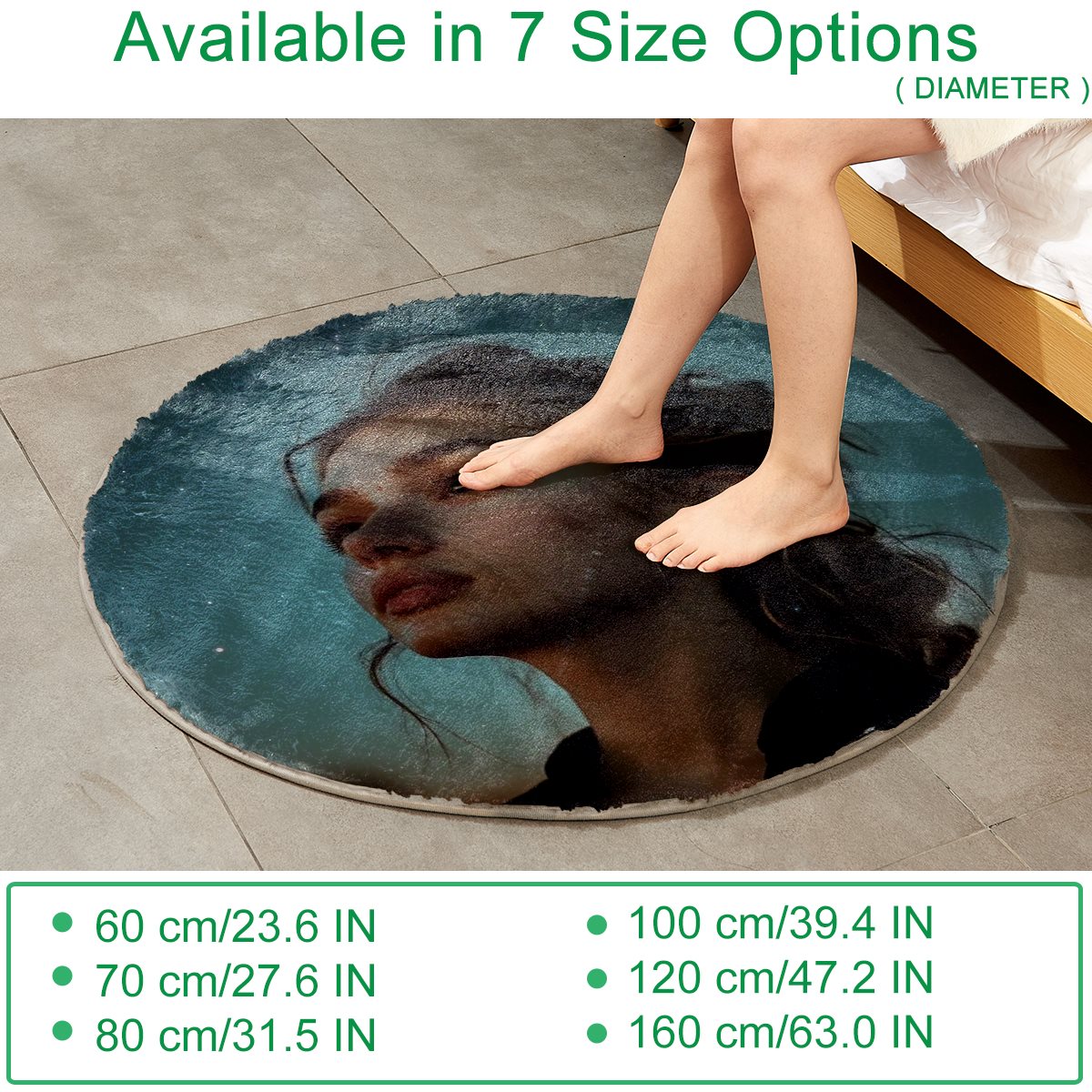 Imitation rabbit fur floor mat