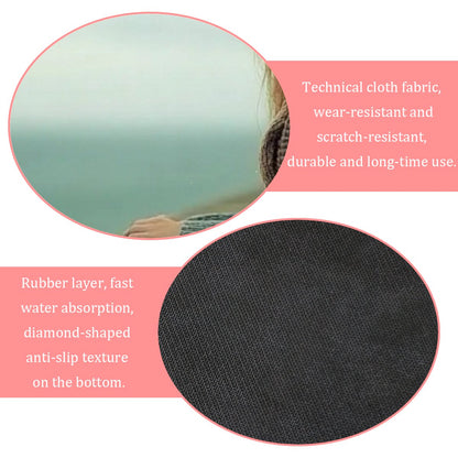 Rounded corner floor mat