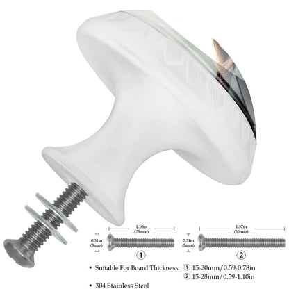White Round Drawer Pulls Handle
