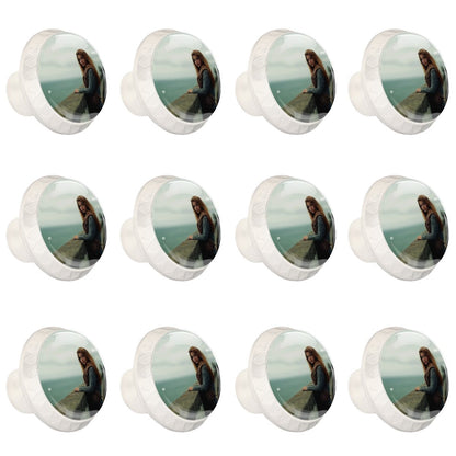 White Round Drawer Pulls Handle